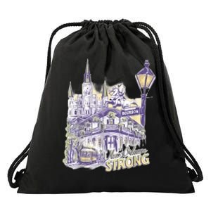 Nola Strong 2025 Red New Orleans Support Drawstring Bag