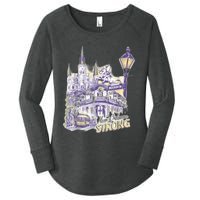 Nola Strong 2025 Red New Orleans Support Women's Perfect Tri Tunic Long Sleeve Shirt