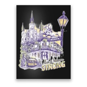 Nola Strong 2025 Red New Orleans Support Poster