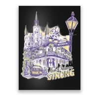 Nola Strong 2025 Red New Orleans Support Poster