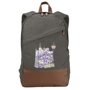 Nola Strong 2025 Red New Orleans Support Cotton Canvas Backpack