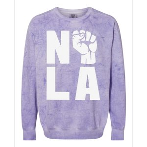 Nola Strong 2025 New Orleans Support Colorblast Crewneck Sweatshirt