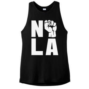 Nola Strong 2025 New Orleans Support Ladies PosiCharge Tri-Blend Wicking Tank