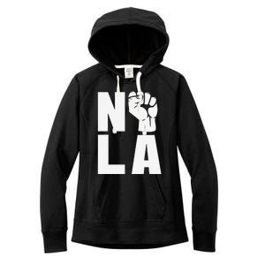 Nola Strong 2025 New Orleans Support Women's Fleece Hoodie