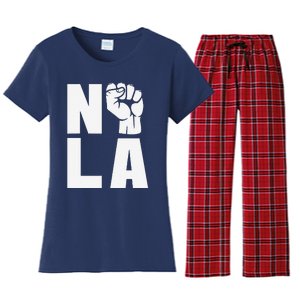 Nola Strong 2025 New Orleans Support Women's Flannel Pajama Set