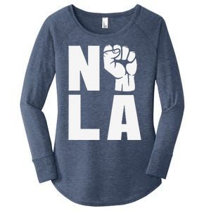 Nola Strong 2025 New Orleans Support Women's Perfect Tri Tunic Long Sleeve Shirt