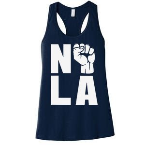 Nola Strong 2025 New Orleans Support Women's Racerback Tank