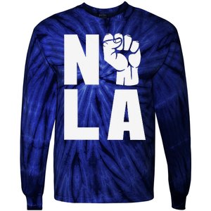 Nola Strong 2025 New Orleans Support Tie-Dye Long Sleeve Shirt