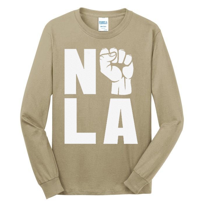 Nola Strong 2025 New Orleans Support Tall Long Sleeve T-Shirt