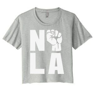 Nola Strong 2025 New Orleans Support Women's Crop Top Tee