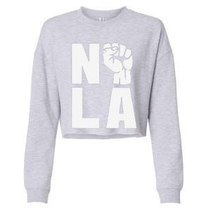 Nola Strong 2025 New Orleans Support Cropped Pullover Crew