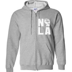 Nola Strong 2025 New Orleans Support Full Zip Hoodie