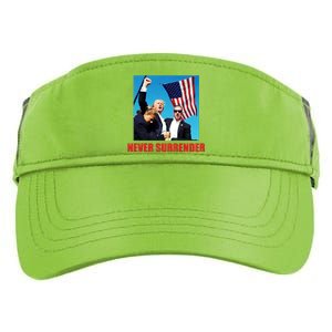 Never Surrender 2024 Take America Back Pennsylvania Rally Shooting Adult Drive Performance Visor