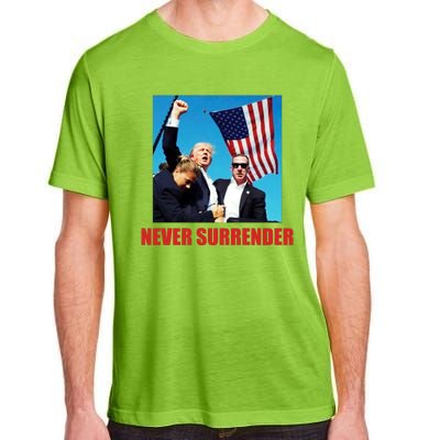 Never Surrender 2024 Take America Back Pennsylvania Rally Shooting Adult ChromaSoft Performance T-Shirt