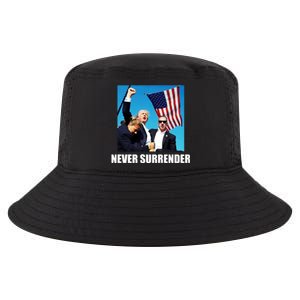 Never Surrender 2024 Take America Back Pennsylvania Rally Shooting Cool Comfort Performance Bucket Hat