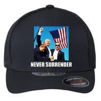 Never Surrender 2024 Take America Back Pennsylvania Rally Shooting Flexfit Unipanel Trucker Cap