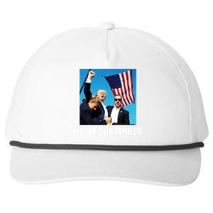 Never Surrender 2024 Take America Back Pennsylvania Rally Shooting Snapback Five-Panel Rope Hat