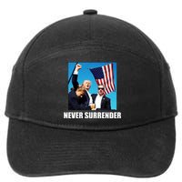 Never Surrender 2024 Take America Back Pennsylvania Rally Shooting 7-Panel Snapback Hat