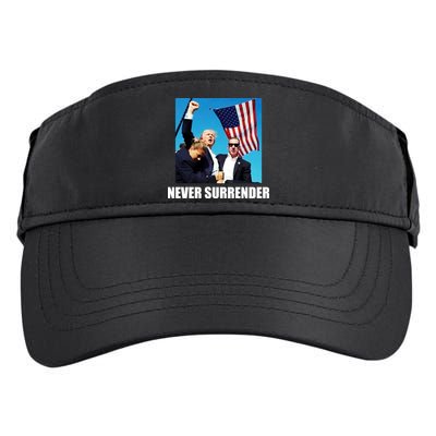 Never Surrender 2024 Take America Back Pennsylvania Rally Shooting Adult Drive Performance Visor