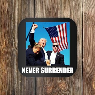 Never Surrender 2024 Take America Back Pennsylvania Rally Shooting Coaster