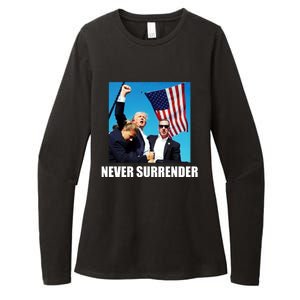 Never Surrender 2024 Take America Back Pennsylvania Rally Shooting Womens CVC Long Sleeve Shirt