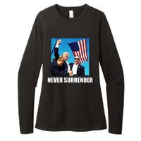 Never Surrender 2024 Take America Back Pennsylvania Rally Shooting Womens CVC Long Sleeve Shirt