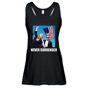 Never Surrender 2024 Take America Back Pennsylvania Rally Shooting Ladies Essential Flowy Tank