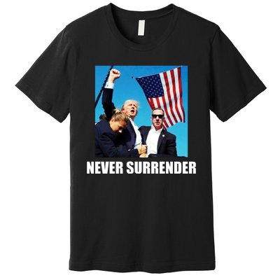 Never Surrender 2024 Take America Back Pennsylvania Rally Shooting Premium T-Shirt