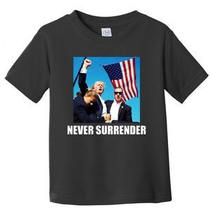 Never Surrender 2024 Take America Back Pennsylvania Rally Shooting Toddler T-Shirt