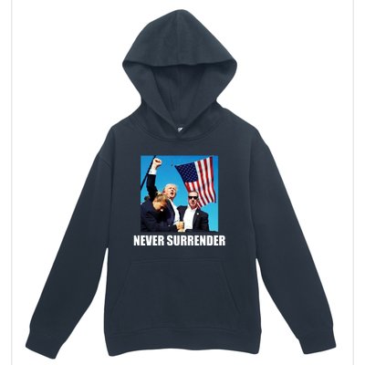 Never Surrender 2024 Take America Back Pennsylvania Rally Shooting Urban Pullover Hoodie