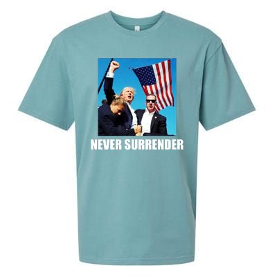 Never Surrender 2024 Take America Back Pennsylvania Rally Shooting Sueded Cloud Jersey T-Shirt