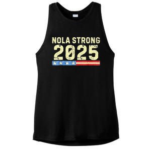 Nola Strong 2025 New Orleans Support Ladies PosiCharge Tri-Blend Wicking Tank