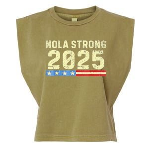 Nola Strong 2025 New Orleans Support Garment-Dyed Women's Muscle Tee