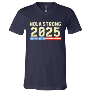 Nola Strong 2025 New Orleans Support V-Neck T-Shirt