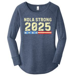 Nola Strong 2025 New Orleans Support Women's Perfect Tri Tunic Long Sleeve Shirt