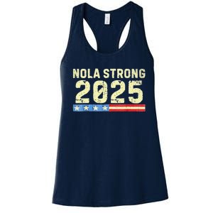 Nola Strong 2025 New Orleans Support Women's Racerback Tank