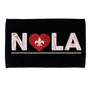 Nola Strong 2025 New Orleans Support Heart Microfiber Hand Towel