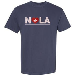 Nola Strong 2025 New Orleans Support Heart Garment-Dyed Heavyweight T-Shirt