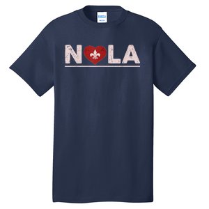 Nola Strong 2025 New Orleans Support Heart Tall T-Shirt