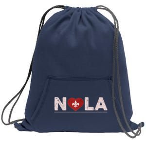 Nola Strong 2025 New Orleans Support Heart Sweatshirt Cinch Pack Bag