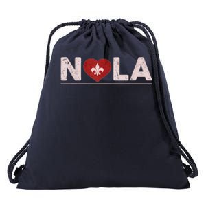 Nola Strong 2025 New Orleans Support Heart Drawstring Bag