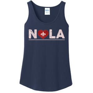 Nola Strong 2025 New Orleans Support Heart Ladies Essential Tank