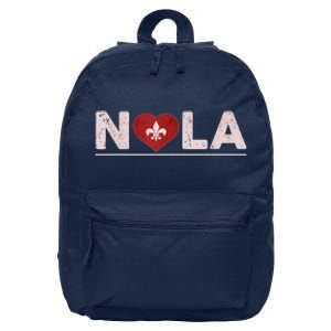 Nola Strong 2025 New Orleans Support Heart 16 in Basic Backpack