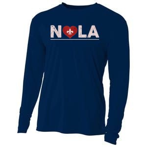 Nola Strong 2025 New Orleans Support Heart Cooling Performance Long Sleeve Crew