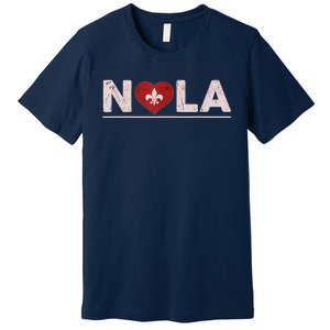 Nola Strong 2025 New Orleans Support Heart Premium T-Shirt