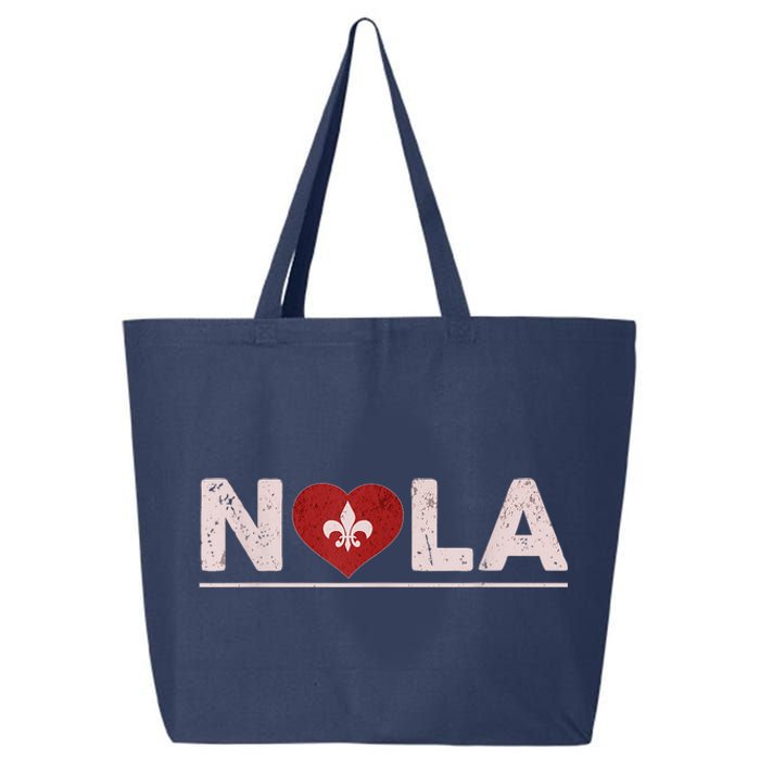 Nola Strong 2025 New Orleans Support Heart 25L Jumbo Tote