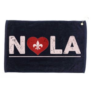 Nola Strong 2025 New Orleans Support Heart Grommeted Golf Towel