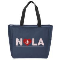 Nola Strong 2025 New Orleans Support Heart Zip Tote Bag