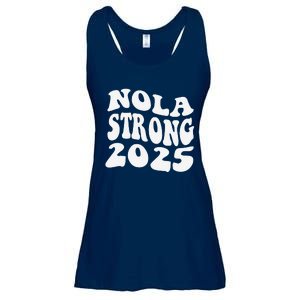 Nola Strong 2025 Never Forget New Orleans Funny Groovy Ladies Essential Flowy Tank