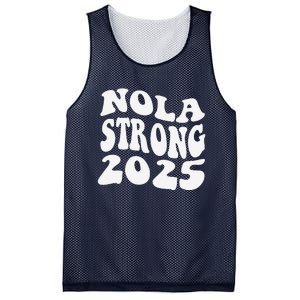 Nola Strong 2025 Never Forget New Orleans Funny Groovy Mesh Reversible Basketball Jersey Tank